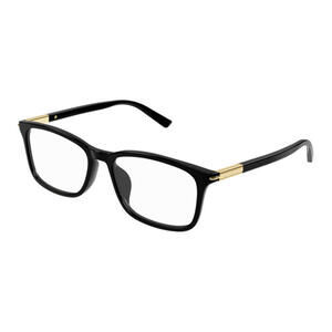 Gucci GG1900OA 001 Black Gold Optical Eyeglasses Frame Square Asian Fit